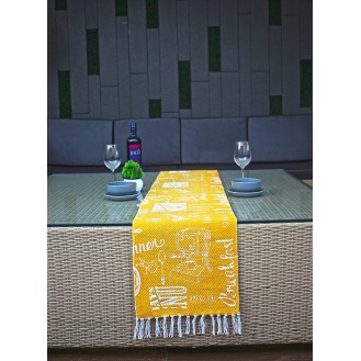 Cotton And Polyester Hand Woven Runner