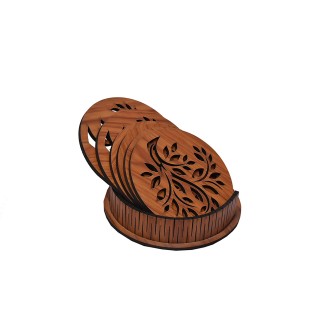 Craaft House Wooden Designed Tea Coasters. 