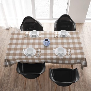 Dining Table Heavy Homespun Eco-Cotton Fabric